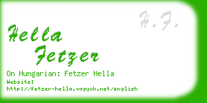 hella fetzer business card